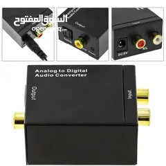  1 Analog to digital audio converter with 2xRCA to toslink and coax  Analog to digital audio converter