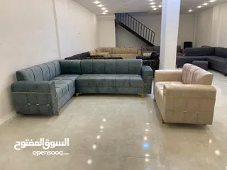  3 كورنر 9مقاعد حرف ل +مجوزة بسعر مناسب للجميع لاتتردد بل اتصال مفروشات ماسة