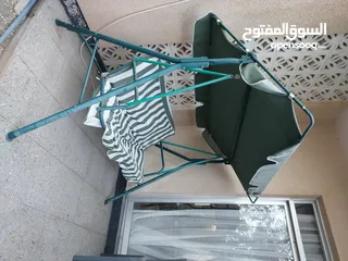  2 TABLE + 4 CHAIR +  SWING CHAIR