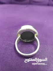  4 خاتم عقيق يمني سليماني بقراني طبيعي  natural Yamani sulaimani agate stone