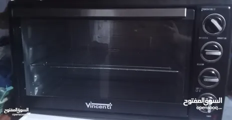  3 Brand New Vincenti 60L Electric Oven with Rotisserie, Convection, Inside Lamp, 4 Control Knobs