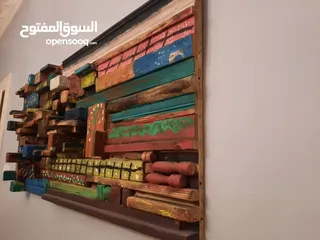  3 لوحة فنية خشب wooden wall art