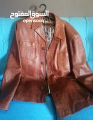  1 جاكيت جلد رجالي طبيعي و أصلي 100٪ للبيع