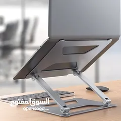  2 ستاند لابتوب معدني / ستاند ايباد ستاند عرض للاجهازة المحملة متحرك قابل لتعديل الارتفاع معدني