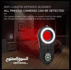  2 جهاز كشف التجسس المحمول  لمكافحة التنصت مع مكتشف الأشعة تحت الحمراء الماسح الضوئي للكاميرات