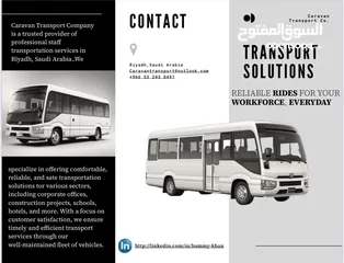  6 Rental Coaster Bus & Shuttle Services staff transport. كوستر حافلات لإيجاد
