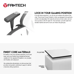  7 FANTECH ALPHA GC-283 GAMING CHAIR - BLACK كرسي فانتيك الالفضل لون اسود فخم طبي