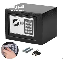  1 خزنة نقود فولاذية مزودة بنظام رقمي ومفتاح لضمان حماية لا تخترق المقاسات المتوفرة 17 / 25 / 30 انش