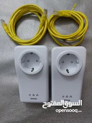  3 Power Line Connector ( PLC ) Adapter. Wireless Communication Kit. مجموعة اتصال للنت لاسلكية.