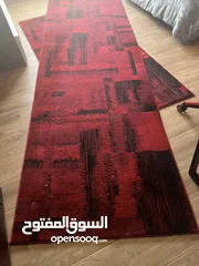  2 سجاد ممرات وسجادة فرو