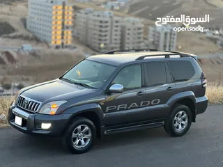  3 تويوتا برادو جيب موديل 2005  ليمتد من فحص كامل بحالة الشركة فل عدا الفتحة ممشى قليل لون فيراني بحالة