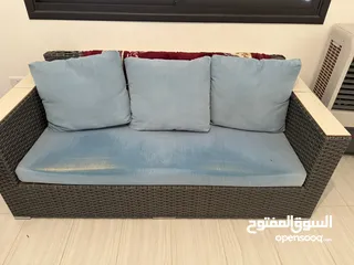  1 طقم جلوس قش مستعمل