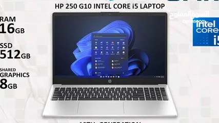  1 HP Laptop 250 G10 Core i5-1334U 13th Gen 16GB Ram 512GB SSD