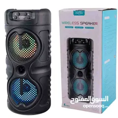  1 سماعه شحن 4 انش في 2 سماعات مكبر صوت سبيكر مناسبه للحفلات المنزليه