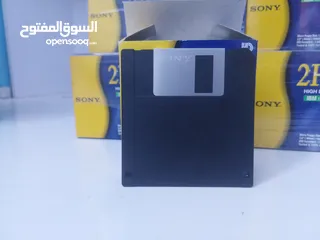  8 صندوق 10 اقراص مرنة (فلوبي دسك) سوني جديد  Sony 10 floppy disk memory packets