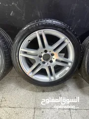  3 جنط مرسيدس w204 AMG  جنط بحالة ممتازه لا كسور ولا خشوط بحالة ممتازه حجم جنط 17 امامي رفيع خلفي عريض
