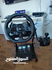  1 ستيرنج Logitech g923 مستخدم بحاله الوكاله بسعر ممتاز استخدام قليل مع قاعده و قير اصلي