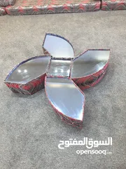  3 جلسة عربية 6 مفارش + 6 ضهريات + 6 مساند + طاولة 5 قطع + موكيت 6X4