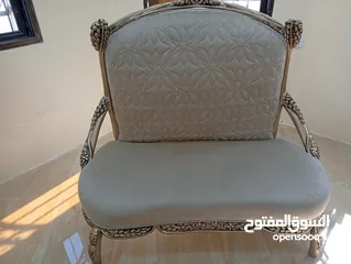  1 قطعة أثاث لوف سيت مصري ،خشب زان ،غير مستعمل،مناسب لصالات استقبال الفنادق و صالات الأفراح و المنازل