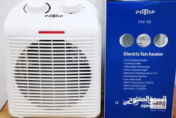  2 ELECTRIC FAN HEATER NEW