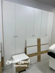  4 غرفة نوم خشبي راقية مميزة بوجود خزانة عشر دفات 6+2