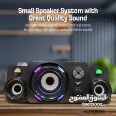  5 سماعات سبيكرز جودة عالية Speakers Wired ECCO 3 USB Aux RGB