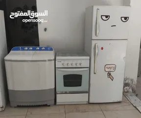  1 بكج ثلاث قطع ^ثلاجه ناشونال 18 قدم لون ابيض اكسسوار كامله غاز ايطاليا اربع عيون تجميع مصري غسالة LG