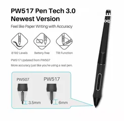  9 HUION KAMVAS 13 Graphics Drawing Tablet Tilt Battery-free Pen Android Support