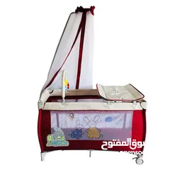  13 سرير السفر القابل للطي مع طاولة تغيير الحفاضات – الأمان والراحة في كل رحلة مع Island Toys
