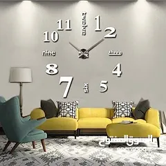  5 ساعه  حائط  ضخمه ديكور  ساعة  لون ذهبي و اسود و فضي مرآه و بني  حجمين