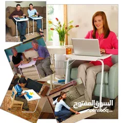  1 طاولة اكل متحركة 52 سم طاولات دراسه تيبل ميت مع حامل كاس و كوب متعددة الاستخدامات Folding Portable T