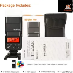  1 GODOX TT350F TTL 2.4G Camera Flash GN36 1/8000s HSS Wireless Mini Flash Speedlight for Fuji Fujifilm