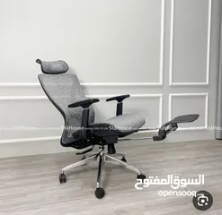  2 كرسي مدير مميز و فخم مع مسند اقدام شبكي طبي