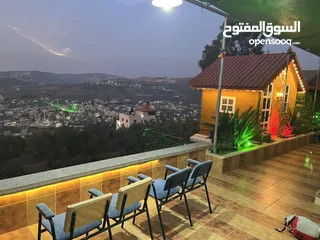  1 شاليه مع كوخ وجكوزي للعرسان او زوجين جين واطفالهم للايجار مع مبيت في نابلس 10 دقايق عن رفيديا