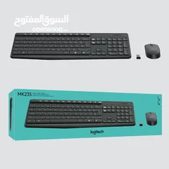 6 logitech mk235durable simple wireless keyboard and mouse كيبورد مع ماوس ويرلس kit