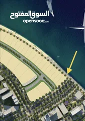  1 اجمل ارض في جزيرة دلمونيا على البحر المفتوح شاطئ خاص
