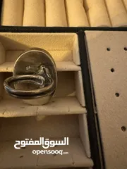  3 خاتم فضة 925 عقيق