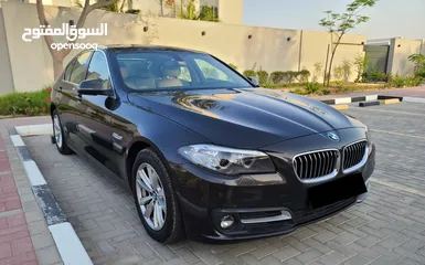  3 BMW 5 Series 2015, GCC Specs, Top Option, Single Owner, Accident free