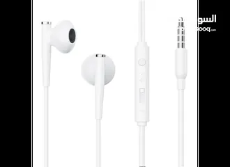  2 JR-EC05 TYPE-C Series Half In-Ear Wired Earphones-White