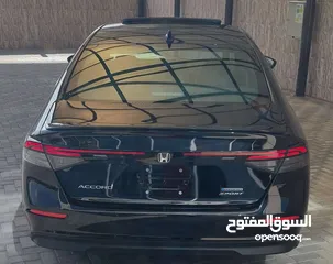  17 هوندا اكورد موديل 2024 لون اسود فحص كامل تصلح للاعفاءات اوالعمومي اومجمركة