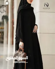  2 عباية سوداء أنيقة بسحاب أمامي وخامة مريحة