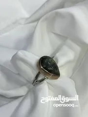  3 الخاتم العثماني بحجر الطاووس وزن *7.9 جرام* مصنوع من *فضة تركية عيار 925* ،