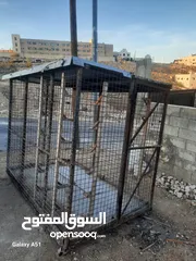  1 قفص حديد للحيوانات