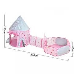  4 العرض الاقوى خيمة الأطفال الثلاثية الحجم الكبير مع 50 طابة مجانية
