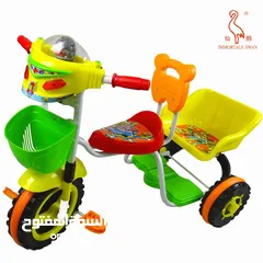 4 دراجة المقعدين للاطفال مع اضاءة وموسيقى وعدة اضافات