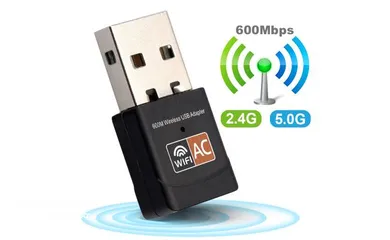  1 USB WIFI ADAPTER 600 MBPS DUAL BAND واي فاي 600 ميجا بايت سرعة   داول باند 