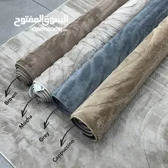  3 سجاد شتوي حفر فرو الأرنب ثقيل غير قابل للانزلاق  فخامة ناعمة بتكمّل شتاءك