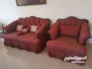  8 غرفة سفرة خشب زان و غرفة ضيوف