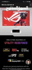  2 شاشة  asus 27 inch 180hz 2k
