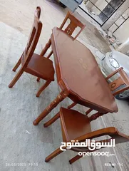  4 طاوله سفره 4 مقاعد اوربي بحال الوكاله